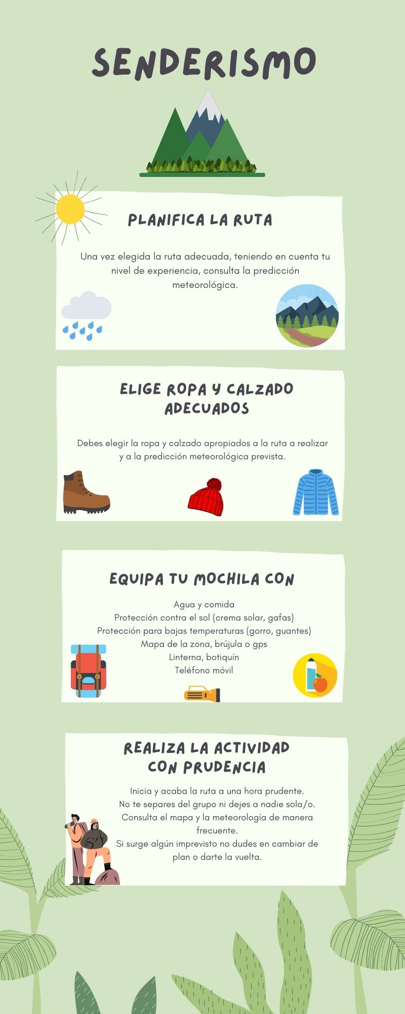 infografía senderismo